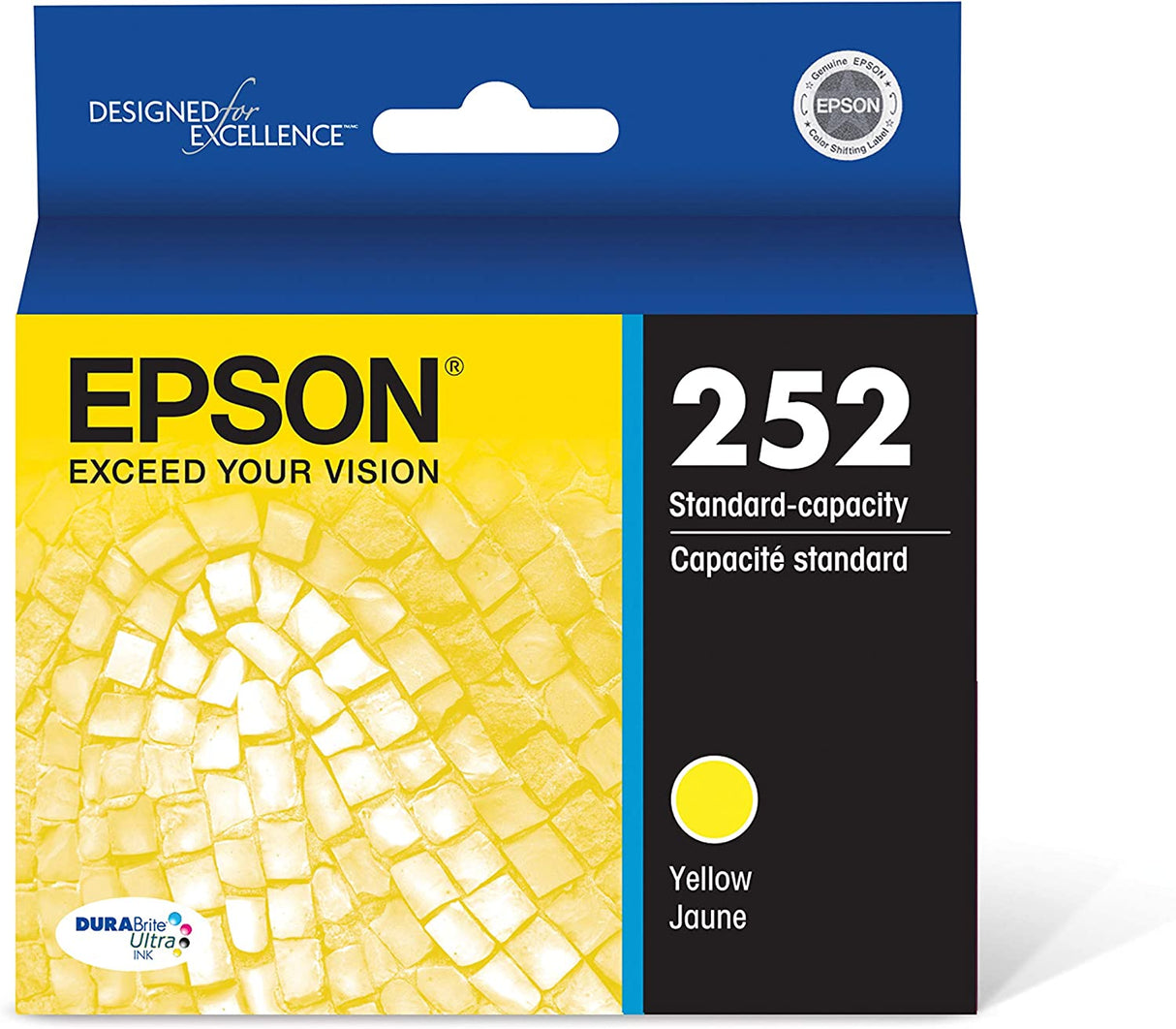 EPSON T252 DURABrite Ultra Ink Standard Capacity Yellow Cartridge (T252420-S) for select Epson WorkForce Printers