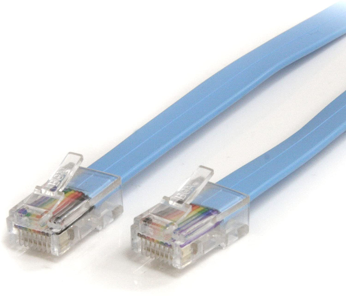 StarTech.com Cisco Console Rollover Cable - RJ45 Ethernet - Network cable - RJ-45 (M) to RJ-45 (M) - 6 ft - molded, flat - blue - ROLLOVERMM6