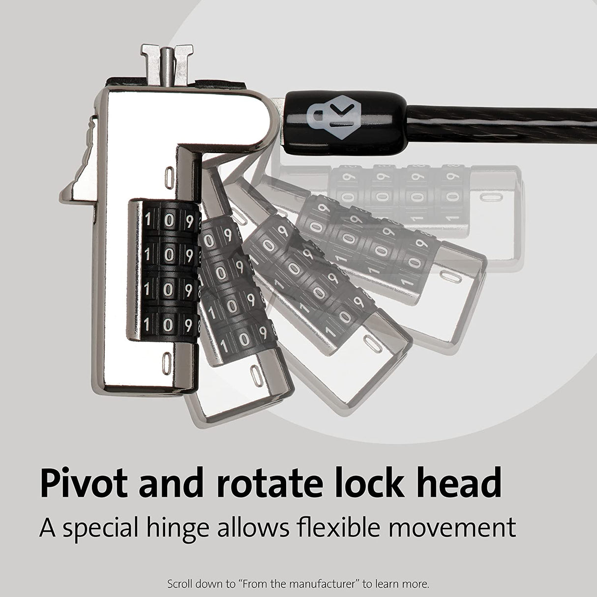 Kensington Slim NanoSaver Combination Ultra Cable Lock for Nano Slot (K60629WW)