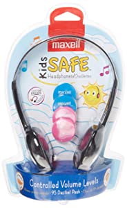 Maxell 190338 Lightweight & Small Volume Protection 30mm Driver Comfortable Kids Safe Children Headphones with Interchangable Colors