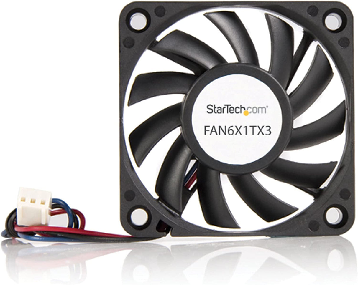 StarTech.com 60x10mm Replacement Ball Bearing Computer Case Fan w/ TX3 Connector - 3 pin case Fan - TX3 Fan - 60mm Fan (FAN6X1TX3), Black 60x10mm TX3 & LP4