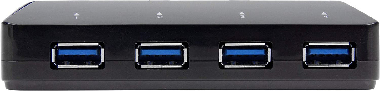 StarTech.com 4-Port USB 3.0 Hub Plus Dedicated Charging Port - 1 x 2.4A Port - Desktop USB Hub and Fast-Charging Station (ST53004U1C) Black 4 Port + Charge Port