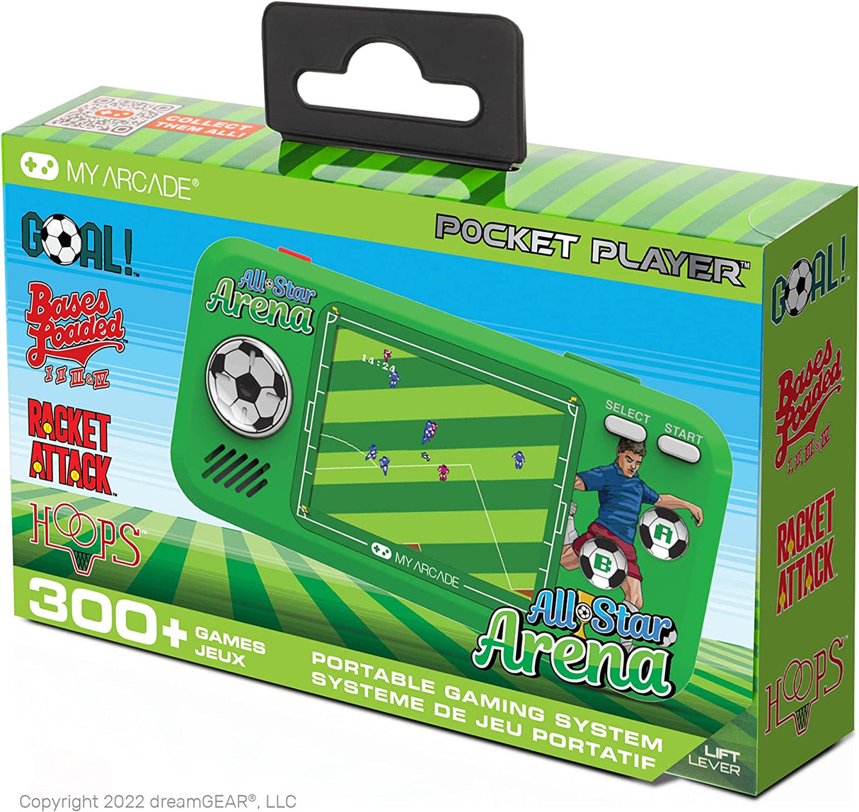 My Arcade All Star Arena Pocket Player- Portable Gaming System with 307 Retro Games, 2.75" Screen -DGUNL-4128