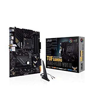 ASUS TUF Gaming B550-PLUS WiFi II AMD AM4 (3rd Gen Ryzen™) ATX Gaming Motherboard (PCIe 4.0, WiFi 6, 2.5Gb LAN, BIOS Flashback, USB 3.2 Gen 2, Addressable Gen 2 RGB Header and Aura Sync)