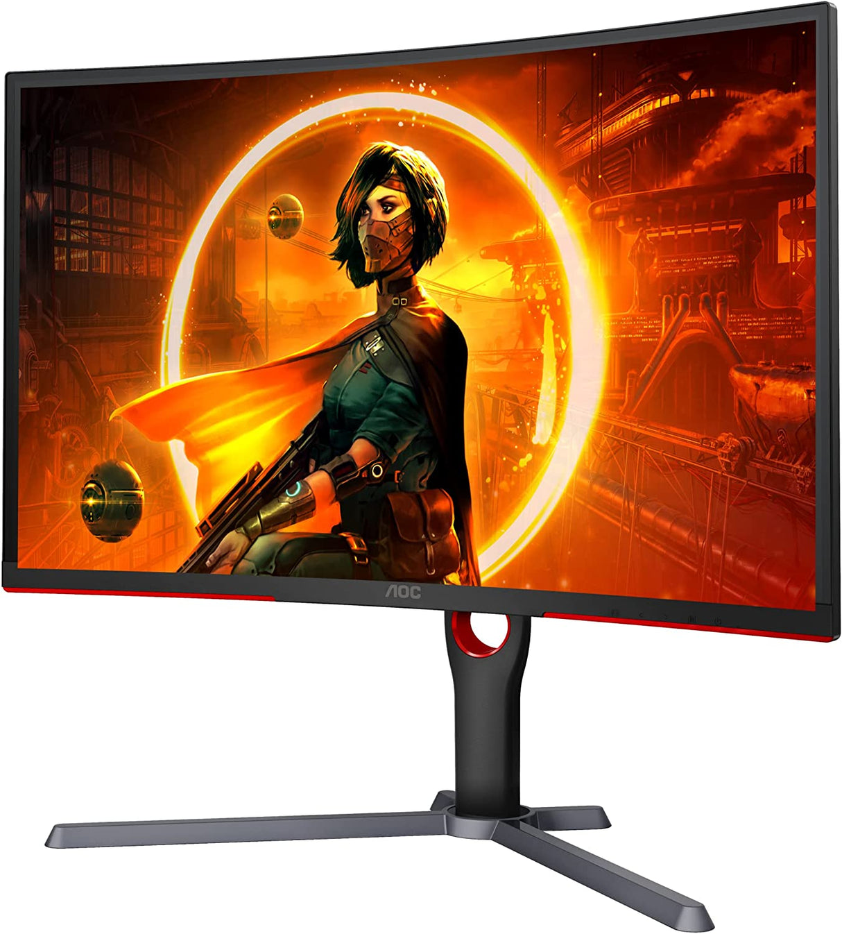 AOC Gaming CQ27G3S Frameless Curved Gaming Monitor, QHD 2K 2560x1440, 1000R VA, 165Hz 1ms, FreeSync Premium