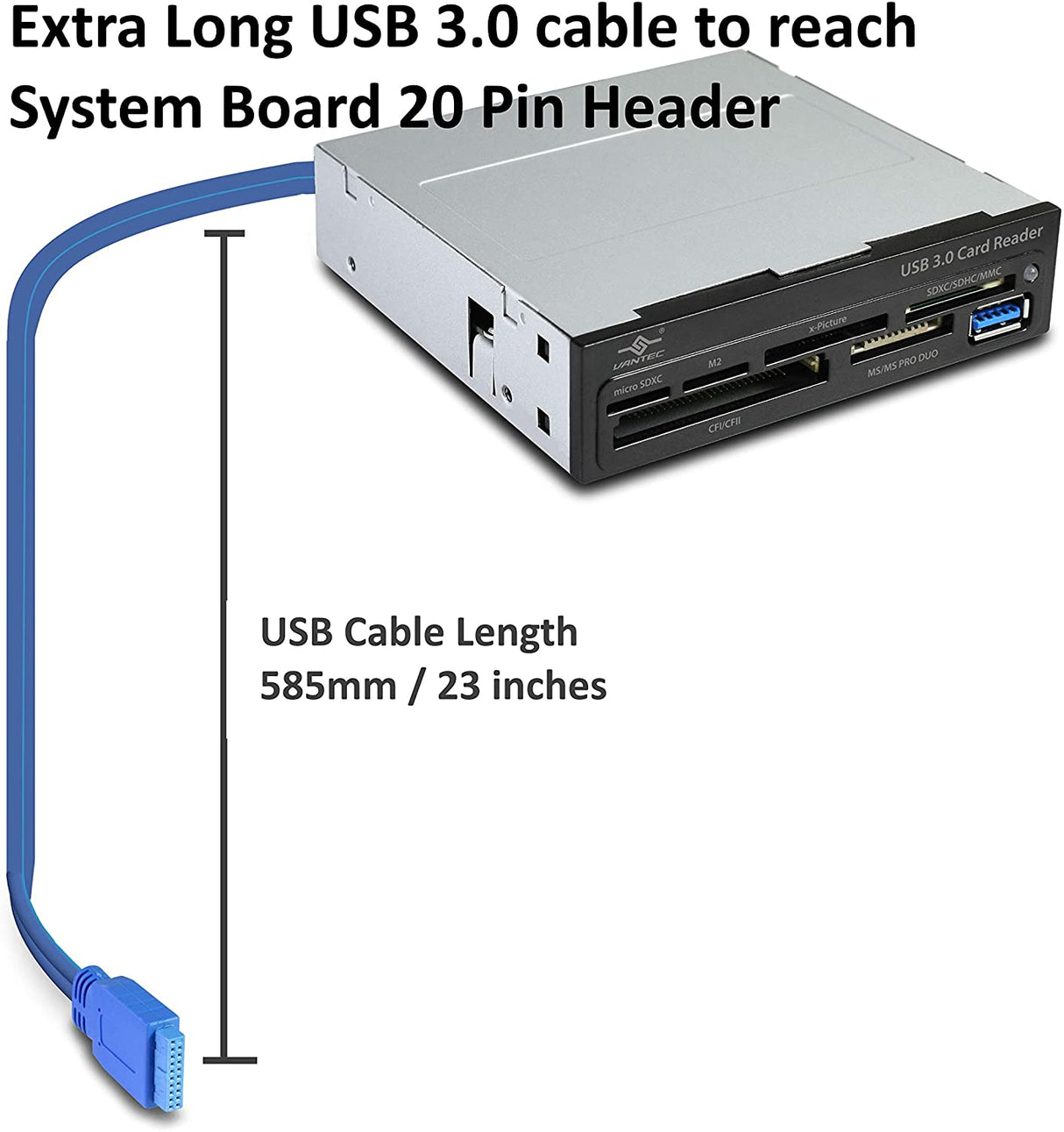 Vantec USB 3.0 Multi-Memory Internal Card Reader (UGT-CR935)