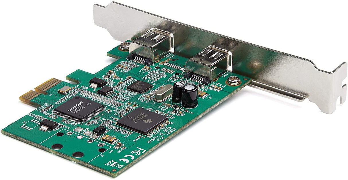 StarTech.com 2 Port PCI Express FireWire Card - 1394a Firewire - TI TSB82AA2 Chipset - Windows & Mac Compatible (PEX1394A2V2)