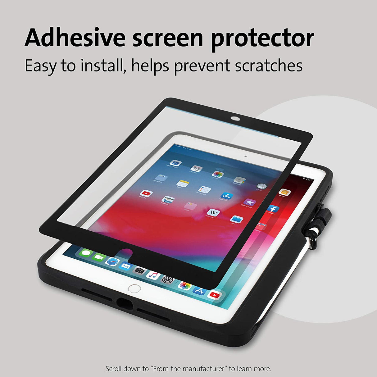 Kensington iPad 10.2 inch Case - Blackbelt 2nd Degree Rugged Case for iPad 10.2 inch with Drop Protection, Screen Protector & Apple Pencil Holder (K97321WW)