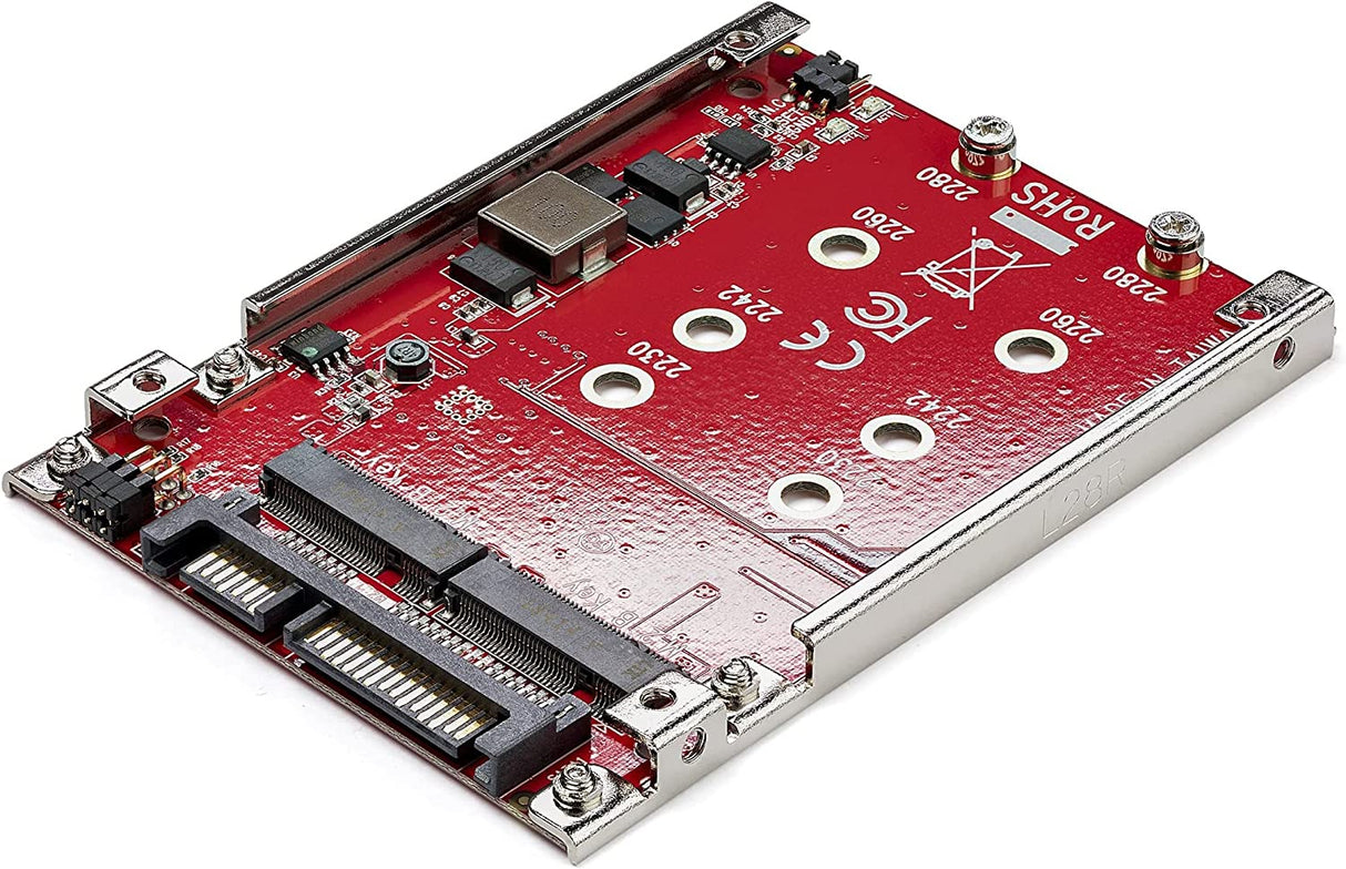 StarTech.com M.2 to SATA Adapter - Dual Slot - for 2.5in Drive Bay - RAID - M.2 SSD - M.2 Adapter - M.2 SSD Adapter (S322M225R) 2.5in SATA Dual M.2 (SATA) Drive