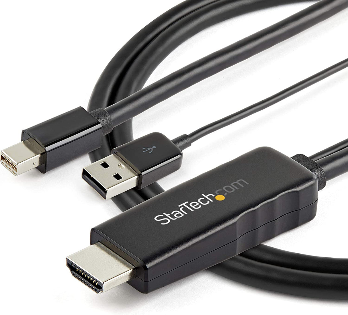 StarTech.com 6ft (2m) HDMI to Mini DisplayPort Cable 4K 30Hz - Active HDMI to mDP Adapter Converter Cable with Audio - USB Powered - Mac & Windows - Male to Male Video Adapter Cable (HD2MDPMM2M) 6 ft / 2 m