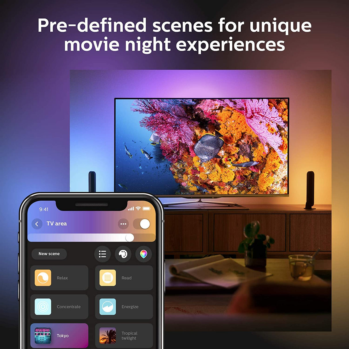 Philips Hue Play White & Color Smart Light Extension, Hub Required/NO Power supply included (Smart Lighting Compatibility with Amazon Alexa, Apple Homekit & Google Home) Extension (No Plug) Black