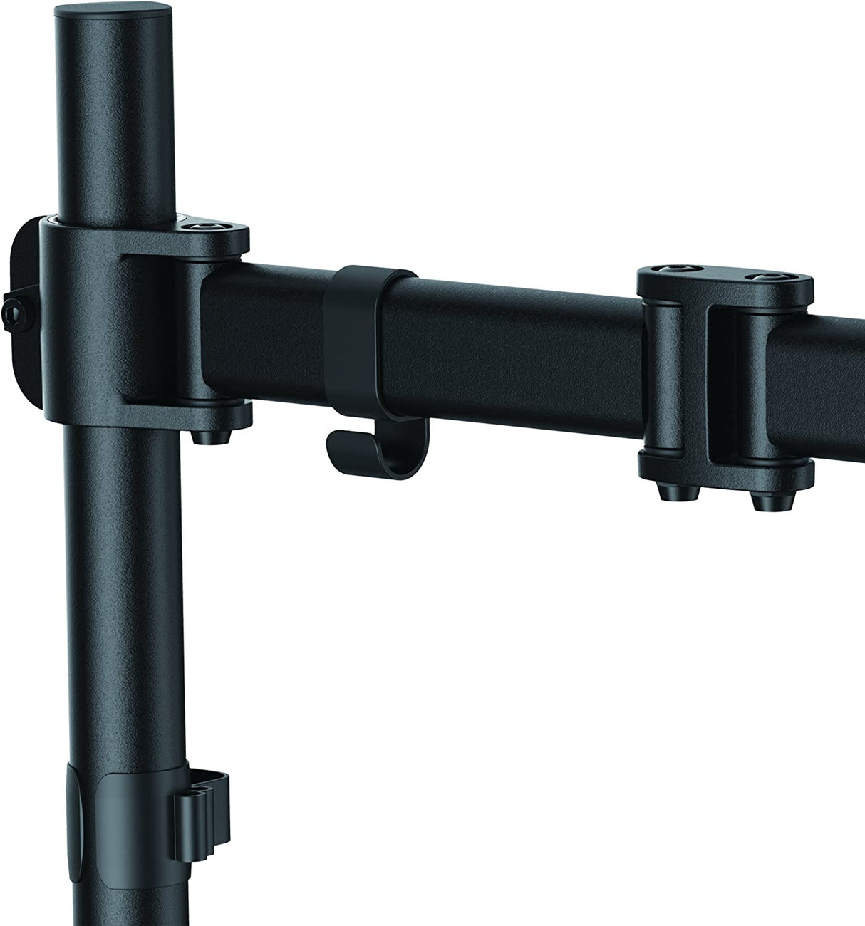 StarTech.com Desk Mount Monitor Arm for up to 34" VESA Compatible Displays - Articulating Pole Mount Single Monitor Arm - Ergonomic Height Adjustable - Desk Clamp/Grommet (ARMPIVOTB) - Black