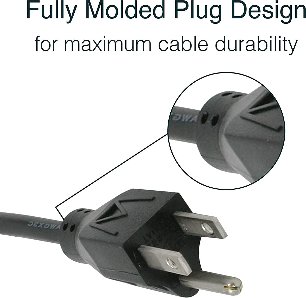 C2g/ cables to go C2G Power Cord, Replacement Power Cable, 3 Pin Connector, Universal Power Cord, 5-15P to C13, 18 AWG, Black, 2 Feet (0.60 Meters), Cables to Go 29925