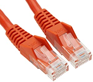Tripp Lite N201-025-OR Cat6 Gigabit Snagless Molded Patch Cable (RJ45 M/M), 25-ft. - Orange 25-ft. Orange