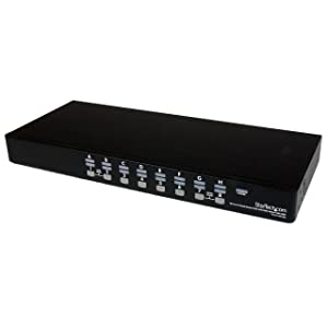 StarTech.com 16 Port Rackmount USB KVM Switch Kit with OSD and Cables - 1U (SV1631DUSBUK) USB | Cables Included
