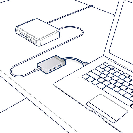 TRENDnet 3-Port Hub with 10/100/1000 Mbps Gigabit Ethernet Adapter (3 USB 3.0 Ports, A RJ45 Gigabit Ethernet Port), Support XP, Vista, Windows 7, 8, 1, 10, Mac OS 10.6-10.9, TU3-ETGH3 , red