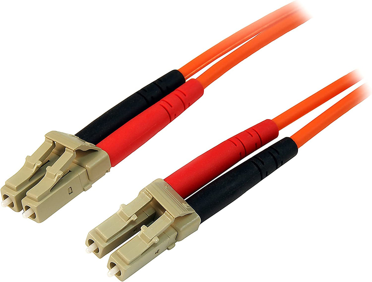 StarTech.com 2m Fiber Optic Cable - Multimode Duplex 50/125 - LSZH - LC/LC - OM2 - LC to LC Fiber Patch Cable (50FIBLCLC2) Orange 6.6 ft / 2 m LC to LC Multimode Duplex 50/125