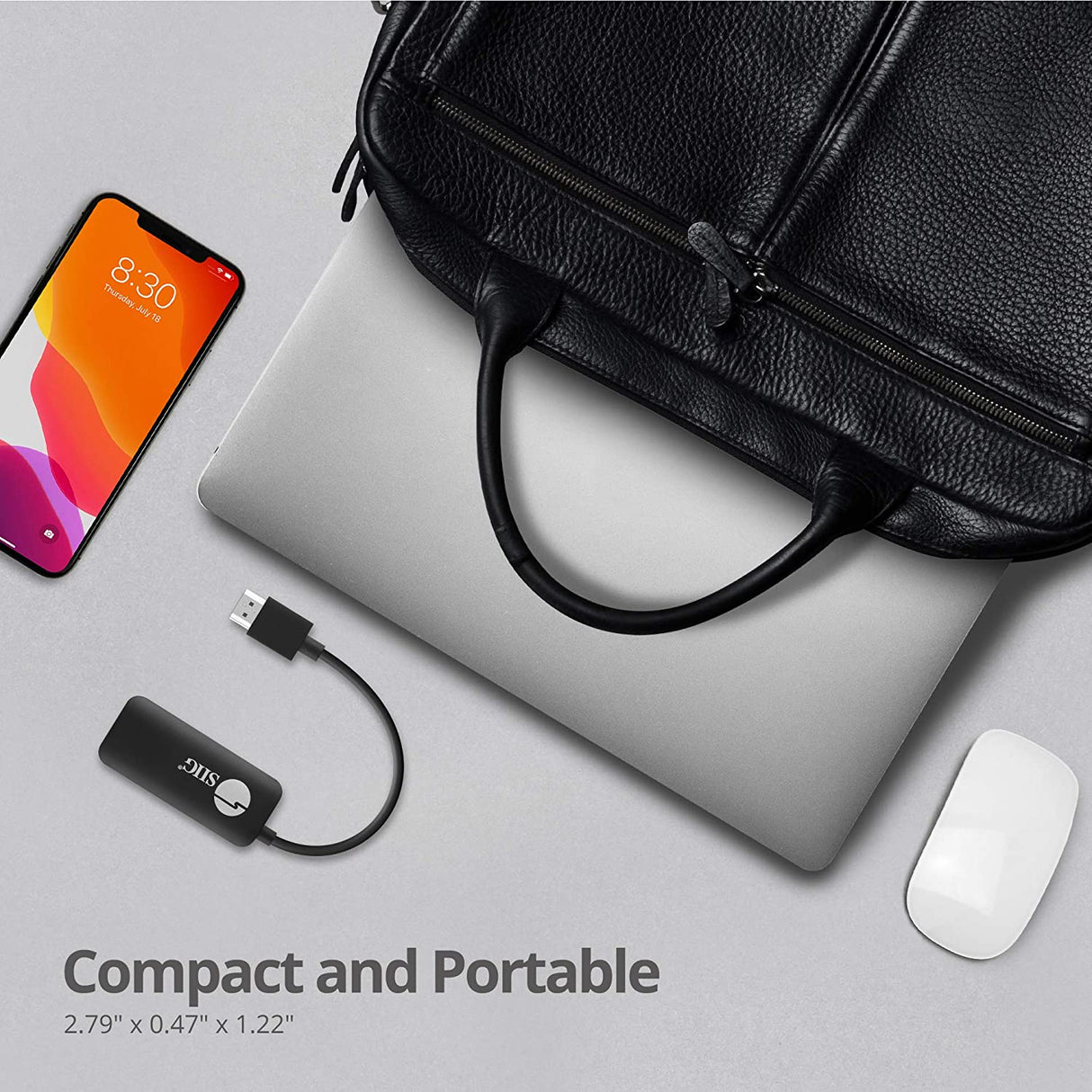 SIIG HDMI to DisplayPort 1.2 4K60Hz Converter Adapter, for HDMI Source to DP Display, 4K60Hz/1080p144Hz, HDR, HDCP 2.2, Stereo Audio, Portable USB-Powered Plug and Play (CB-H21811-S1)