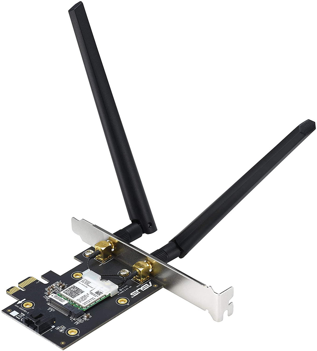 ASUS PCE-AX3000 WiFi 6 (802.11ax) Adapter with 2 External Antennas. Supporting 160MHz for Total Data Rate up to 3000Mbps, Bluetooth 5.0, WPA3 Network Security, OFDMA and MU-MIMO