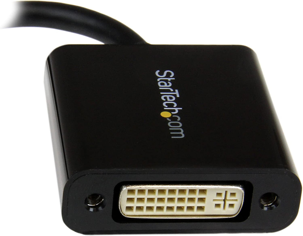 StarTech.com Mini DisplayPort to DVI Adapter - Mini DP to DVI-D Converter - 1080p Video - mDP or Thunderbolt 1/2 Mac/PC to DVI Monitor - Compact mDP 1.2 to DVI Single-Link Adapter Dongle (MDP2DVI3)