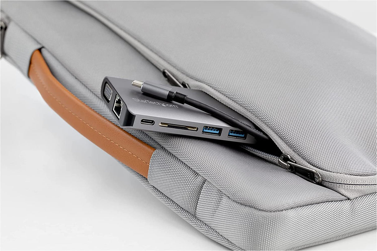 StarTech.com USB C Multiport Adapter - USB-C Mini Travel Dock w/ 4K HDMI or 1080p VGA - 3x USB 3.0 Hub, SD, GbE, Audio, 100W PD Pass-Through - Portable Docking Station for Laptop/Tablet (DKT30CHVAUSP)