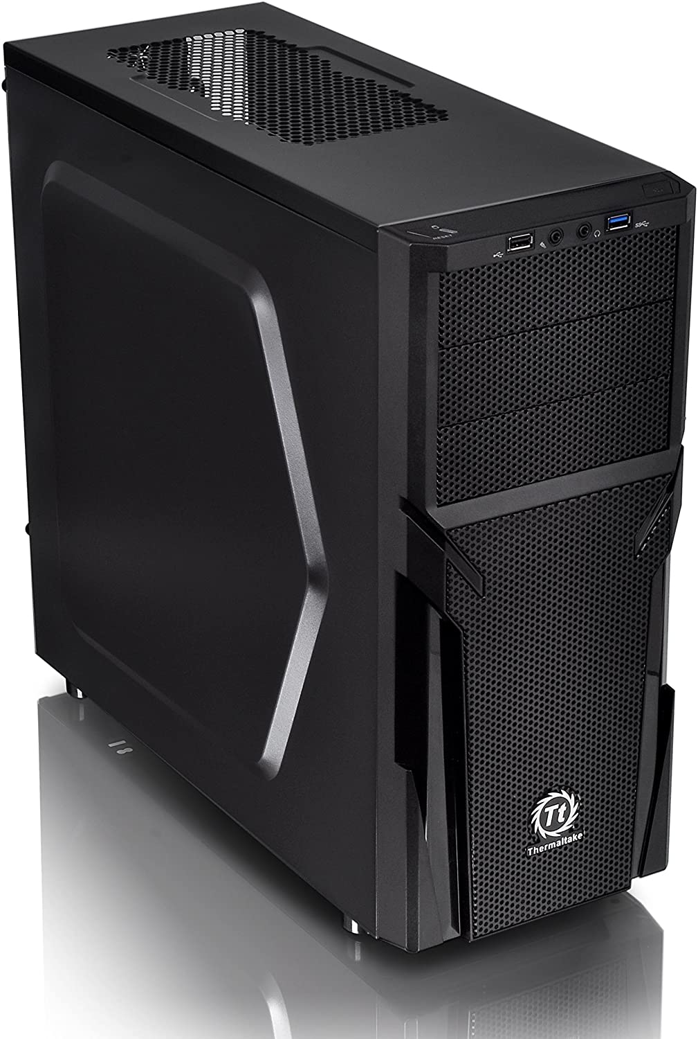 Thermaltake Versa H21 SPCC ATX Mid Tower Computer Chassis CA-1B2-00M1NN-00,Black