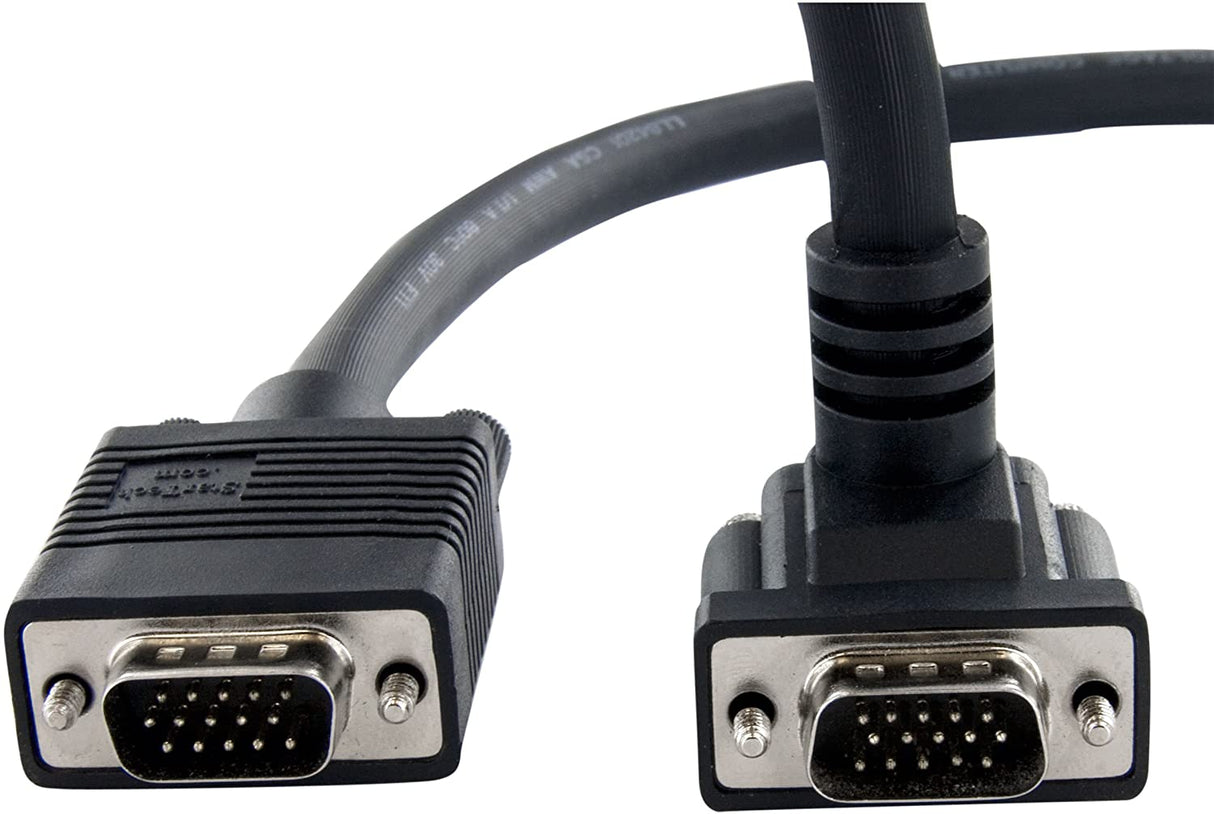 StarTech.com 6 ft Coax High Resolution 90° Down Angled VGA Monitor Cable - HD15 M/M (MXT101MMHD6) 6 feet Downward