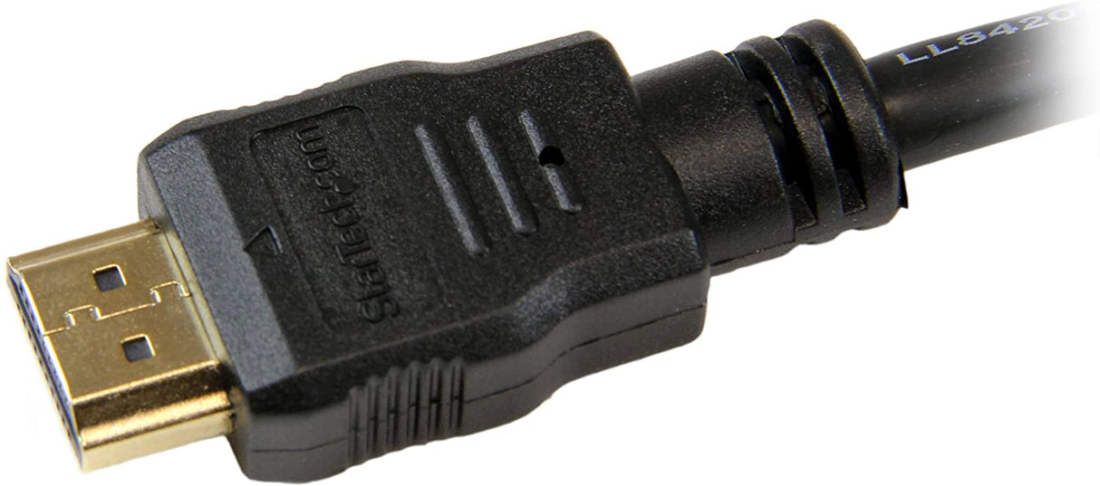StarTech.com 15ft (4.6m) HDMI Cable - 4K High Speed HDMI Cable with Ethernet - UHD 4K 30Hz Video - HDMI 1.4 Cable - Ultra HD HDMI Monitors, Projectors, TVs & Displays - Black HDMI Cord - M/M (HDMM15) 15 ft / 4.5m