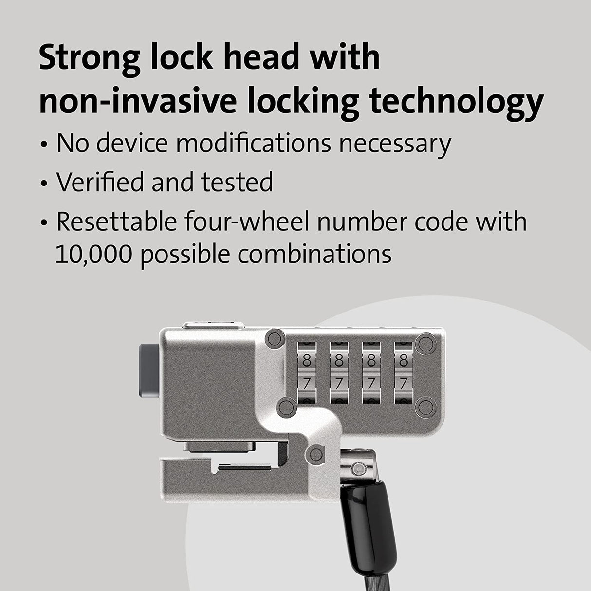 Kensington Combination Lock for Surface Pro and Surface Go, Compatible with Surface Pro 8 & Surface Go 3 (K68131WW)