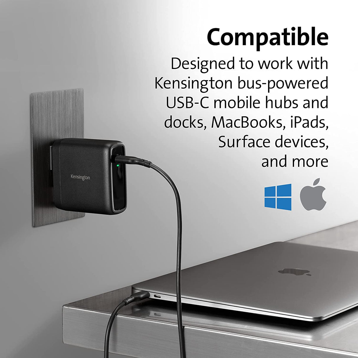 Kensington 100W USB-C GaN Power Adapter (K33821NA)