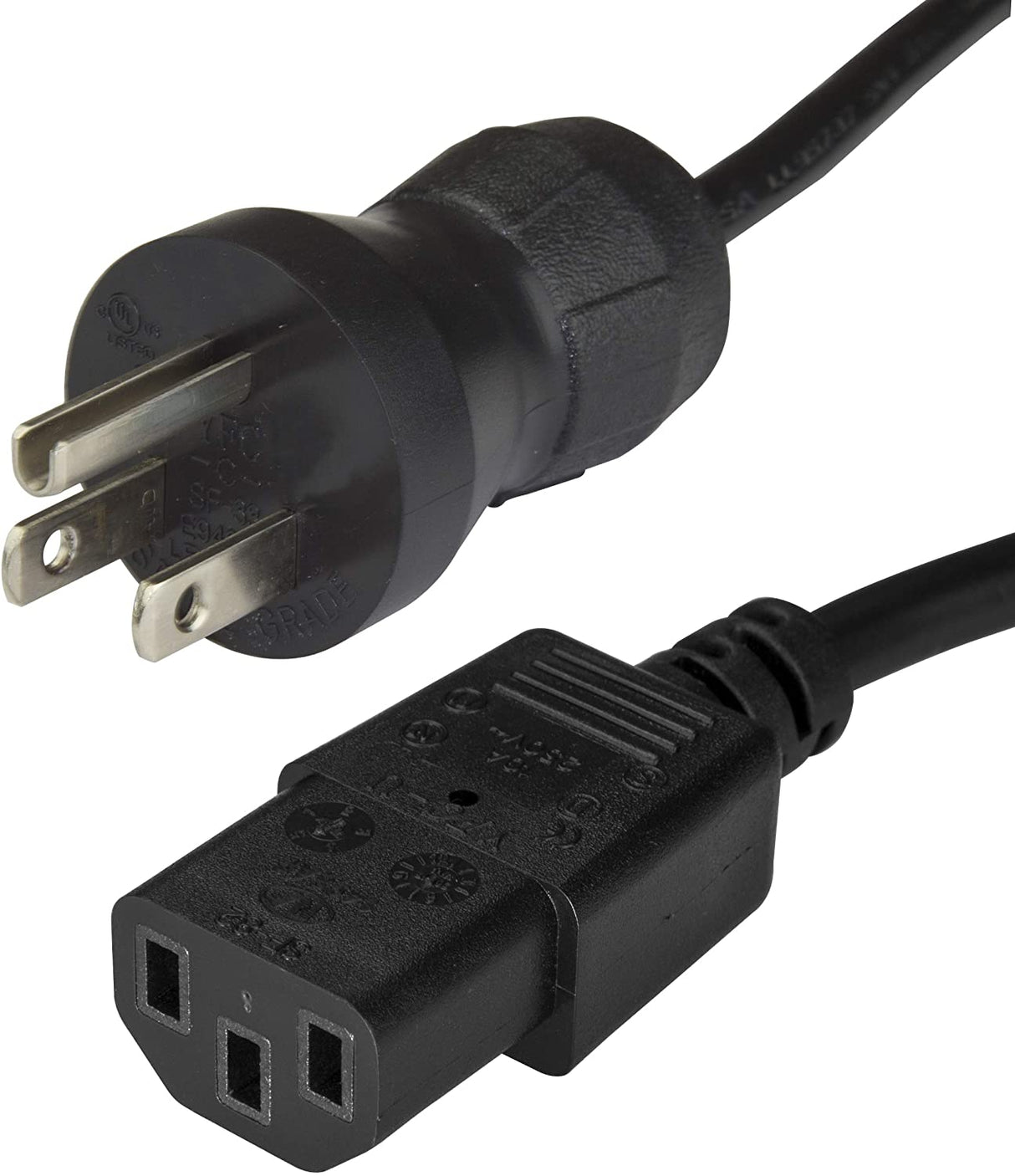 StarTech.com 6ft (2m) Hospital Grade Power Cord, 18AWG, NEMA 5-15P to C13, 10A 125V, Green Dot Medical Power Cable, PC Power Supply Power Cable, Printer / Monitor Power Cable - UL Listed (PXTMG1016) 6 ft/2 m
