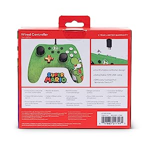 PowerA Wired Controller for Nintendo Switch - Yoshi, Gamepad, Game controller, Wired controller, Officially licensed Yoshi Controller
