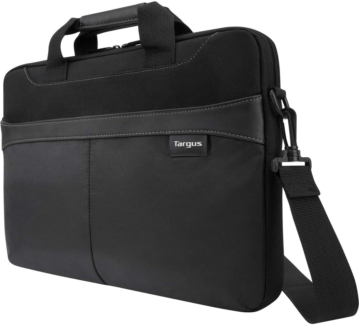 Targus Professional Business Casual Slipcase, Laptop Shoulder Bag for Macbook/Notebook with Quick-Access Compartment, Trolley Strap, Protective Sleeve Shoulder Strap for 15.6-Inch Laptop, Black (TSS898)