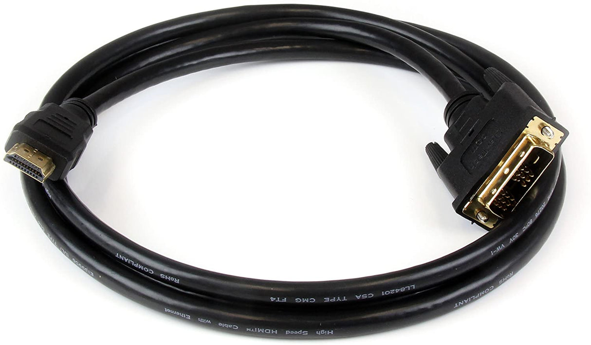 StarTech.com 10ft HDMI to DVI D Adapter Cable - Bi-Directional - HDMI to DVI / DVI to HDMI Adapter for Your Computer Monitor (HDMIDVIMM10) 10 ft / 3m Standard Packaging