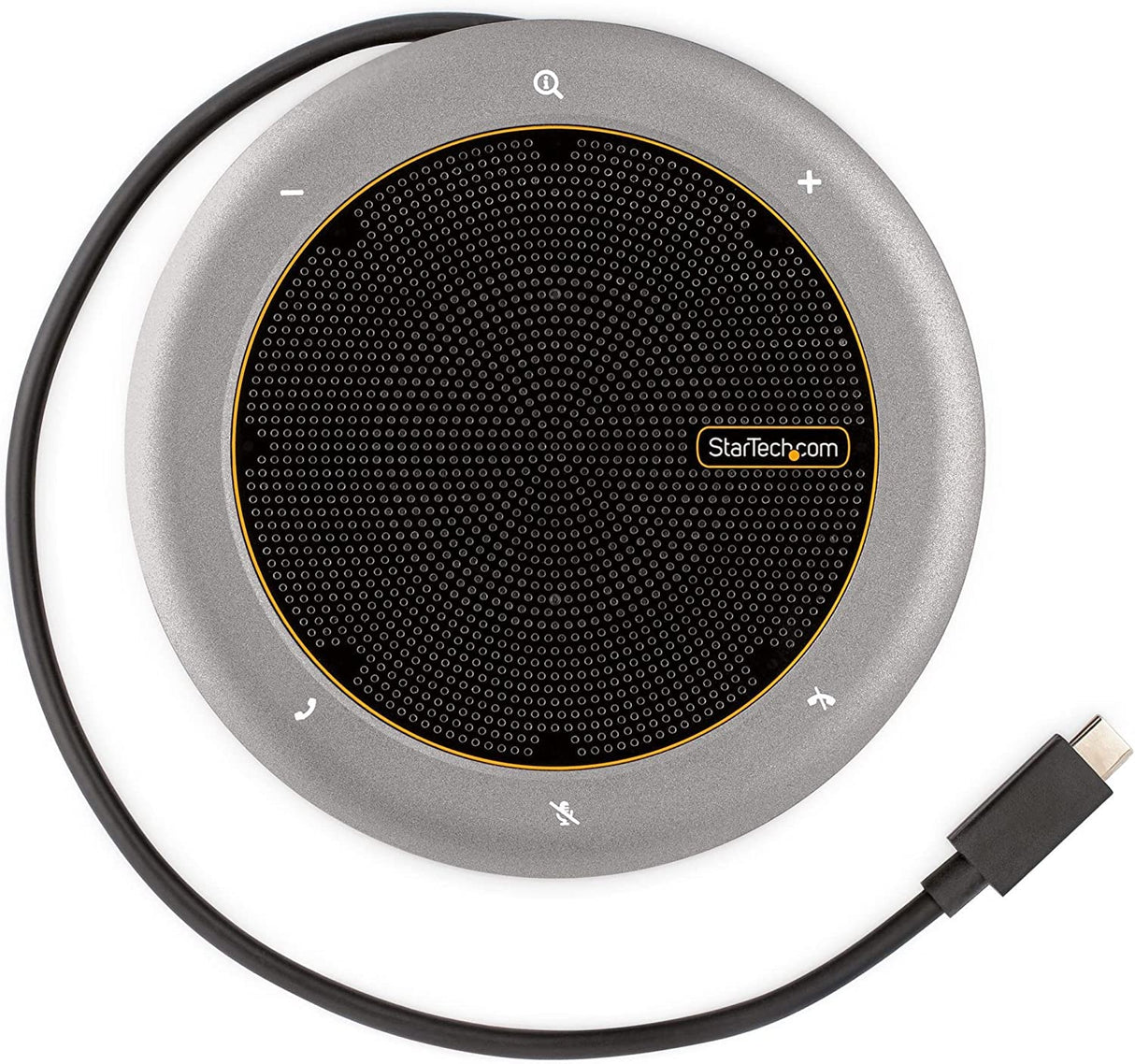 StarTech.com USB-C Conference Speaker Mini Dock, Portable Boardroom Speaker and Multiport Adapter, USB-C to VGA/4K HDMI, 2X USB-A Hub, Mic/Speaker, Teams/Zoom/Softphone Speakerphone (DKTBRSPMPD)