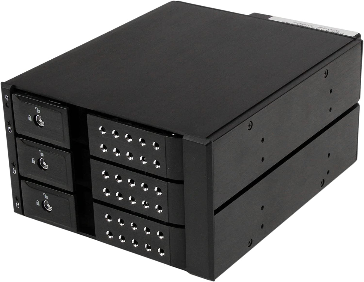 StarTech.com 3-Bay Hot Swap Backplane for 3.5in SAS II/SATA III - 6 Gbps HDD - Aluminum Trayless Mobile Rack Backplane (HSB3SATSASBA)