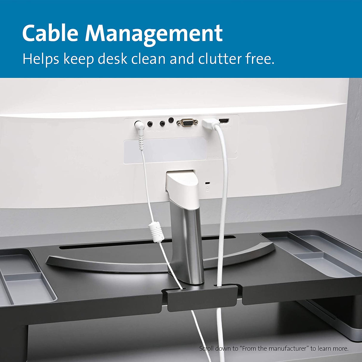 Kensington Organizing Monitor Stand-Black (K58300WW)