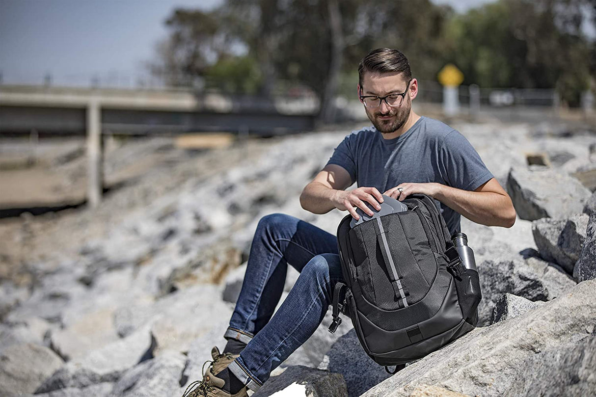 Targus Voyager II Travel and Commuter Business Backpack with Hideaway RainCover, Sternum & Waist Buckled Straps, Trolley Strap, Padded Shock-Absorbing Protection for 17.3-Inch Laptop, Black (TSB953GL) Voyager II Backpack