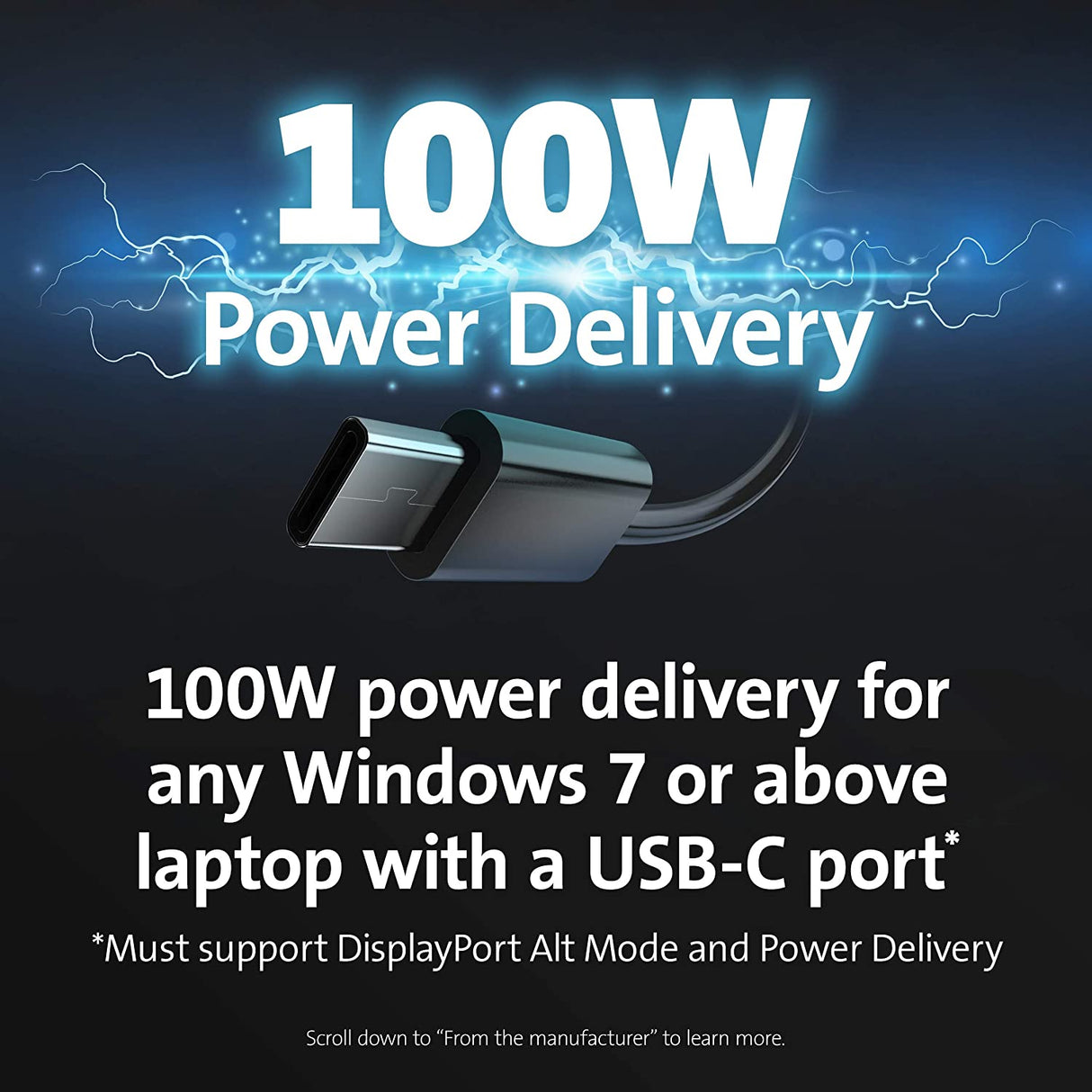Kensington SD4850P USB-C Docking Station for Dell, HP, Lenovo, Surface, PixelBook, Pixel Slate- Dual 4K Video, 100W PD (K34115NA)