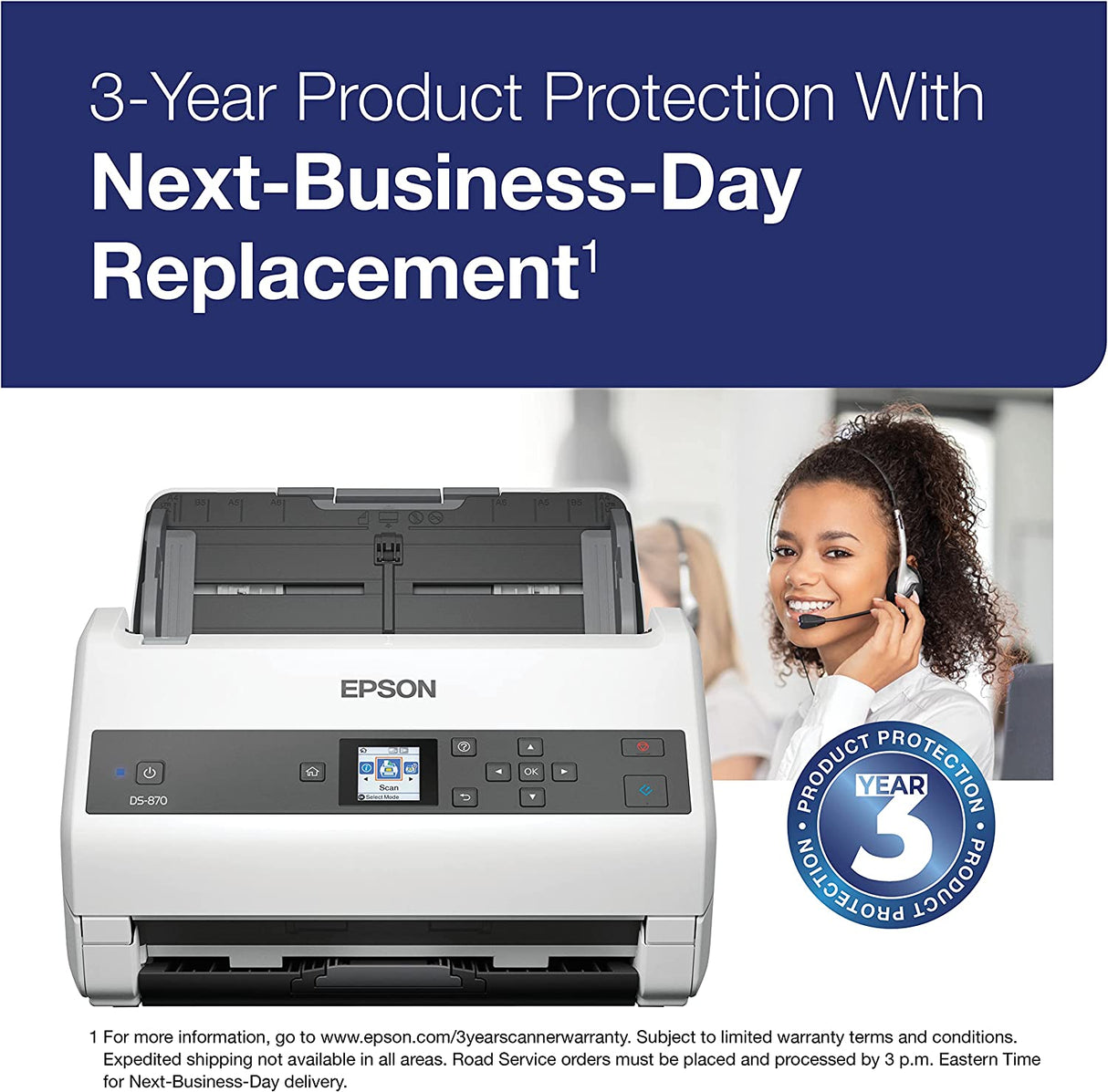 Epson America DS870 Document Scanner - B11B250201