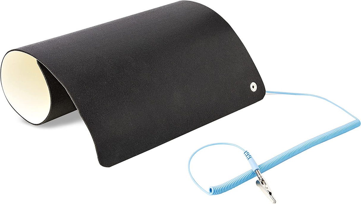 StarTech.com Anti Static Mat, ESD Mat for Electronics Repair, Anti Static Table/Desk Mat w/Detachable Grounding Wire, ANSI/ESD S 4.1, Flexible Thermoplastic Work Pad, 11x18in (SM-Anti-Static-MAT)