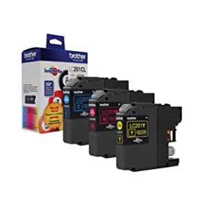 Brother Genuine Standard Yield Color Ink Cartridges, LC2013PKS, Replacement Color Ink Three Pack, Includes 1 Cartridge Each of Cyan, Magenta & Yellow, Page Yield Up To 260 Pages/cartridge,Magenta, Cyan, Yellow 3 Color Ink