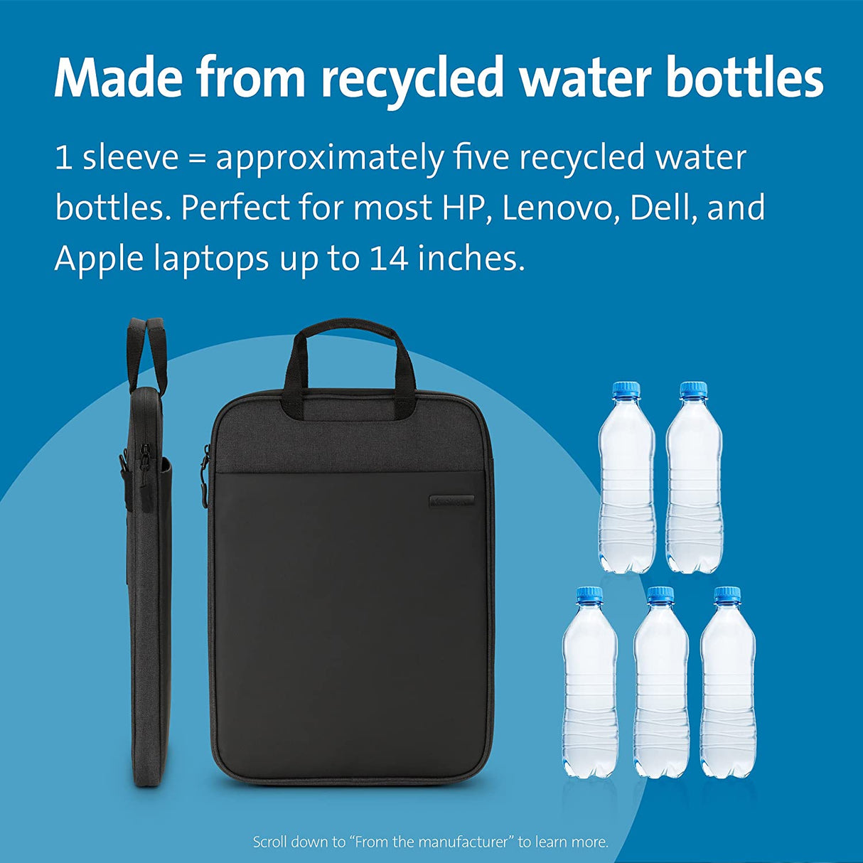 Kensington 14" Eco-Friendly Laptop Sleeve (K60103WW)