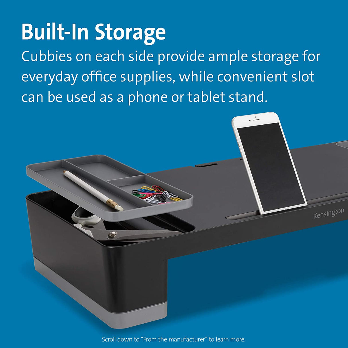 Kensington Organizing Monitor Stand-Black (K58300WW)