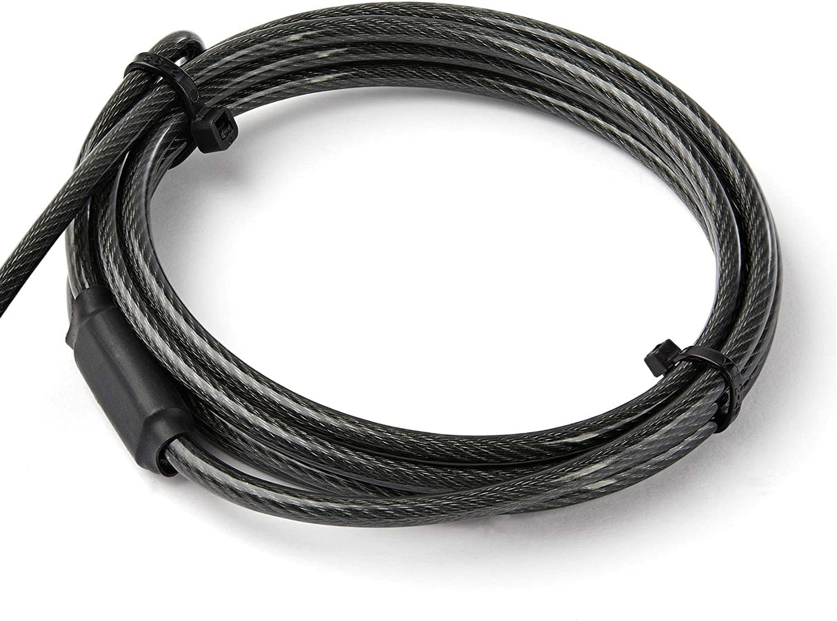 StarTech.com 6.5' (2m) 3-in-1 Universal Laptop Cable Lock - Keyed Laptop/Desktop Security Cable Lock Compatible w/K-Slot, Nano & Wedge Slot Computer - Anti-Theft Steel Cable Lock w/Keys (LTULOCKKEY)