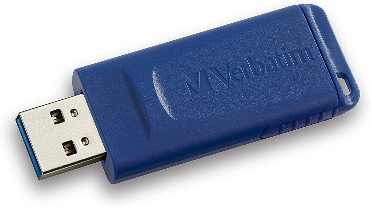 Verbatim 8GB USB 2.0 Flash Drive - Cap-LESS & Universally Compatible - Blue - 97088 8 GB Standard Packaging