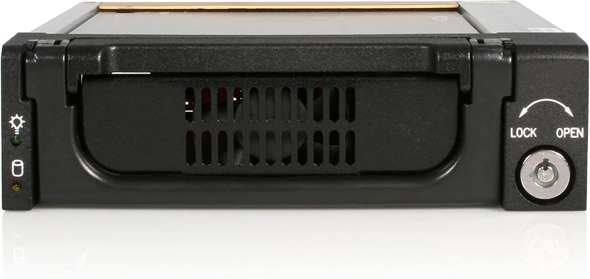 StarTech.com 5.25 in Rugged SATA Hard Drive Mobile Rack Drawer - Aluminum Removable Hard Drive Bay (DRW150SATBK)