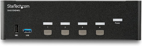 StarTech.com StarTech.com 4-Port Dual Monitor HDMI KVM Switch with Audio & USB 3.0 hub - 4K 30Hz - 4 PC Mac Computer KVM Switch Box for HDMI Display (SV431DHD4KU) 2.5"x5.1"x8.7" USB 3.0 | 4K30Hz