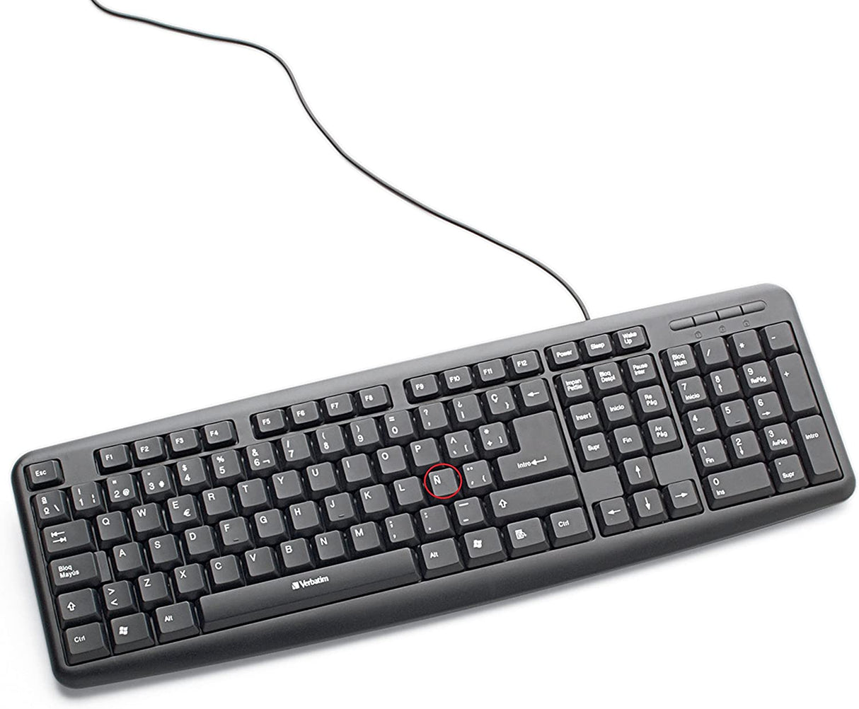 Verbatim Slim Corded USB Keyboard Keyboard & Mouse