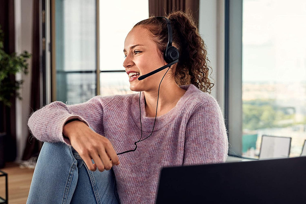 Epos Sennheiser PC 5 Chat - Headset for Internet Communication, E-Learning and Gaming - Noise Cancelling Microphone, Casual Gaming Lightweight, high Comfort, Minimalistic, Black